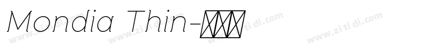 Mondia Thin字体转换